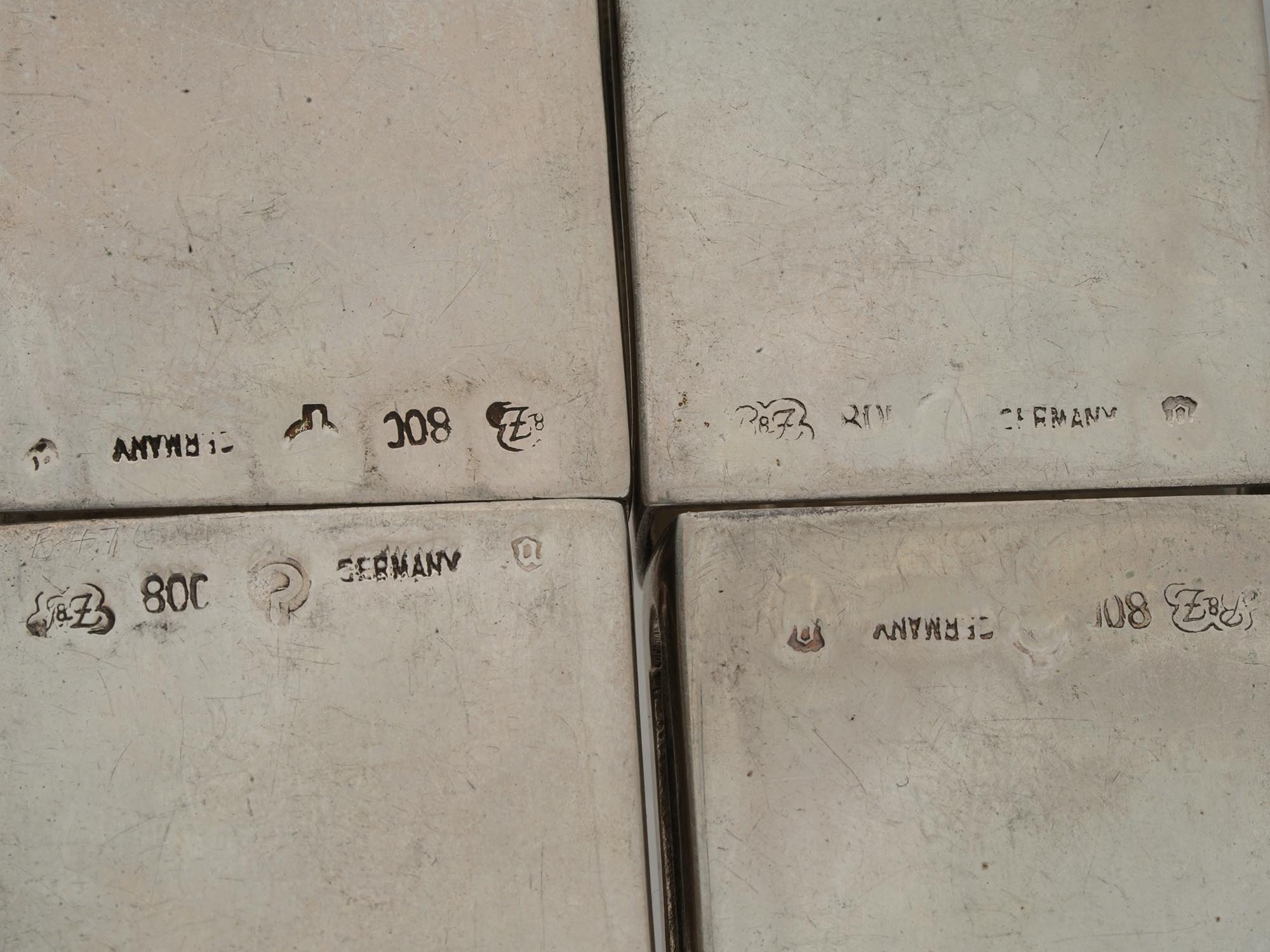 FOUR GERMAN CONTINENTAL SILVER MATCH BOX COVERS PIC-3